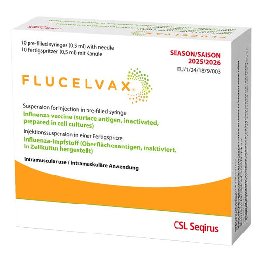 2 x Flucelvax® (Saison 2026/27) 10x0,5ml mit Kanüle