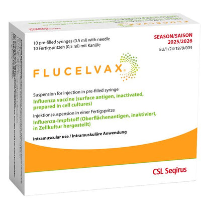 2 x Flucelvax® (Saison 2026/27) 10x0,5ml mit Kanüle