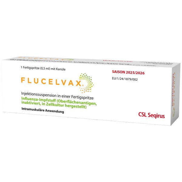 20 x Flucelvax® (Saison 2026/27) 1x0,5ml mit Kanüle